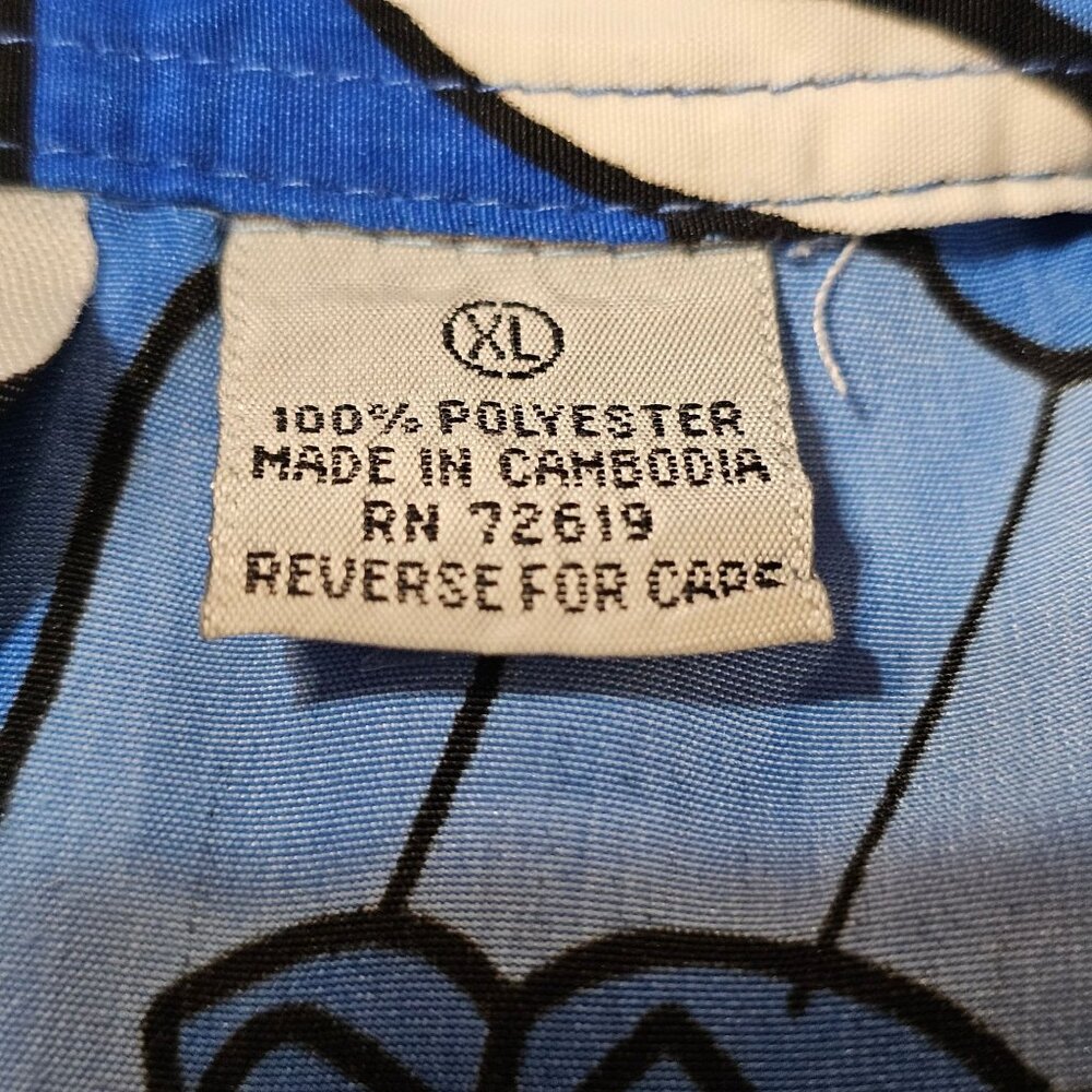 Vtg 90s Y2K  UP RO'S Allover Print Shirt Hip Hop DJ Urban Artist Rap Graffiti XL - Picture 9 of 16